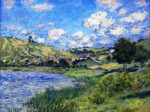 Claude Monet, Vetheuil, Paysage, Painting on canvas