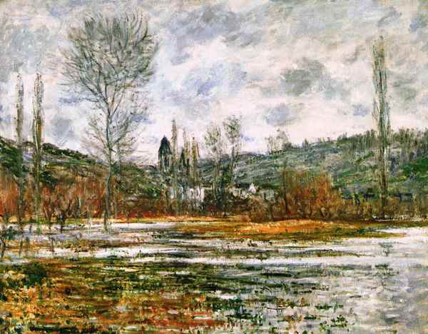 Vetheuil, Prairie Inondee. The painting by Claude Monet
