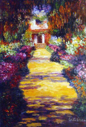 Claude Monet, Viale Del Giardino, Painting on canvas