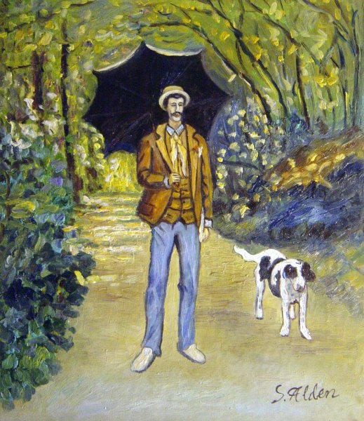 Victor Jacquemont Holding A Parasol. The painting by Claude Monet
