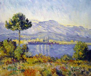 Claude Monet, View of Antibes From The Notre-Dame Plateau, Painting on canvas