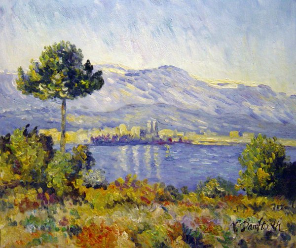 View of Antibes From The Notre-Dame Plateau. The painting by Claude Monet