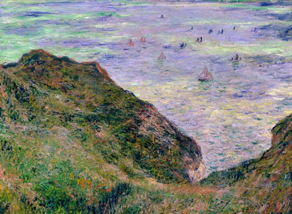 View Over the Sea. The painting by Claude Monet