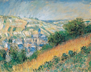 Claude Monet, View over Vetheuil, Painting on canvas