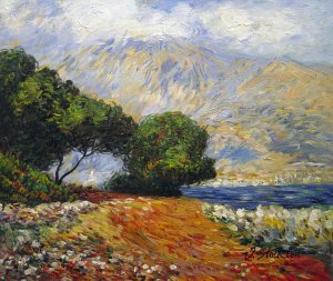 Claude Monet, View Seen from Cap Martin, Painting on canvas