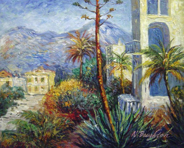 Villa At Bordighera. The painting by Claude Monet