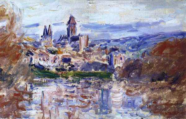 Village of Vetheuil. The painting by Claude Monet