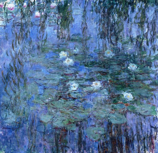 Water Lilies 9, 1916-1919. The painting by Claude Monet