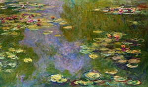 Claude Monet, Water Lilies, Painting on canvas