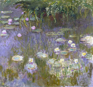 Claude Monet, Water Lilies, Painting on canvas