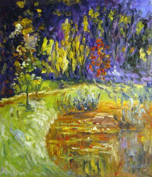 Claude Monet, Water-Lily Pond At Giverny, Painting on canvas