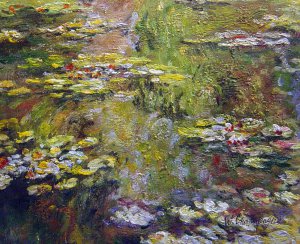 Claude Monet, Water-Lily Pond, Painting on canvas