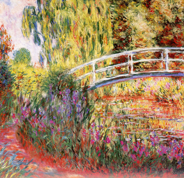 Water Lily Pond. The painting by Claude Monet