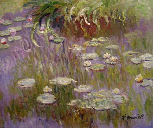 Claude Monet, Waterlilies At Midday, Painting on canvas