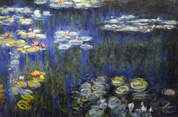 Waterlilies - Green Reflections I. The painting by Claude Monet