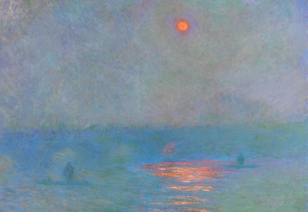 Waterloo Bridge, Sunlight in the Fog. The painting by Claude Monet