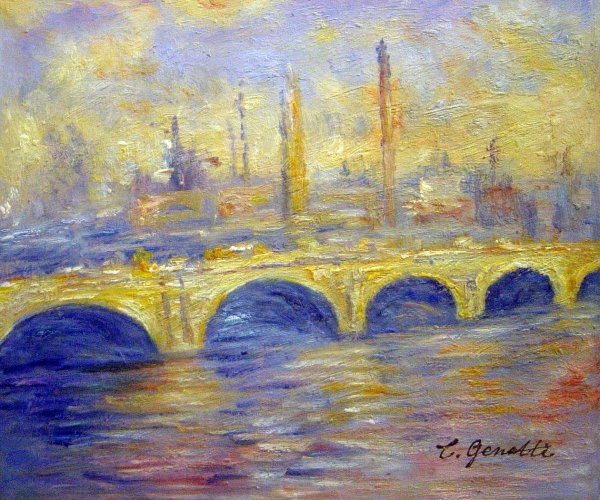 Waterloo Bridge. The painting by Claude Monet