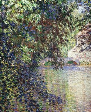 Claude Monet, Watermill at Limetz, Painting on canvas