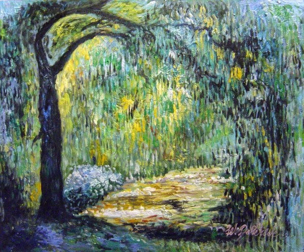 Weeping Willow. The painting by Claude Monet