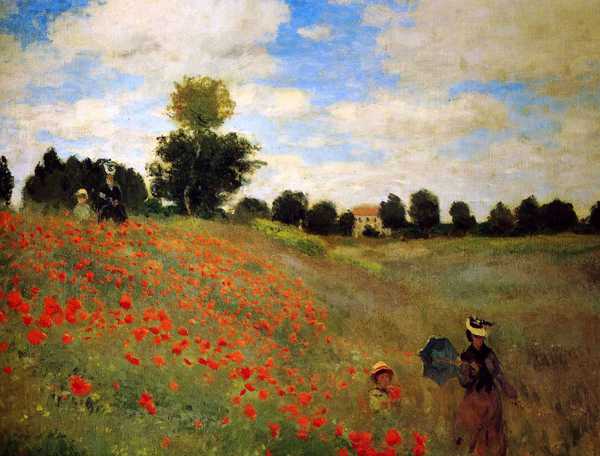 Wild Poppies, near Argenteuil. The painting by Claude Monet