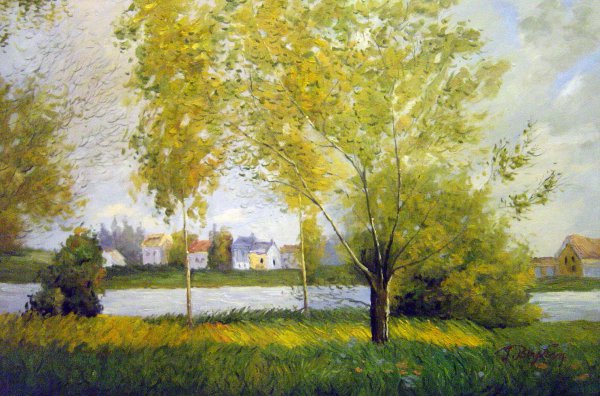Willows Of Vetheuil. The painting by Claude Monet