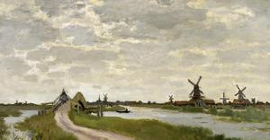 Reproduction oil paintings - Claude Monet - Windmills at Haaldersbroek, Zaandam