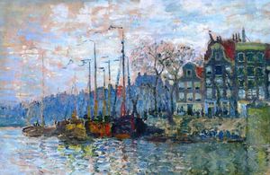 Zaandam, the Dike Oil Painting by Claude Monet - Best Seller