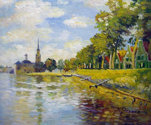 Zaandam. The painting by Claude Monet