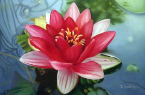 Our Originals, Closeup Of A Gorgeous Waterlily, Painting on canvas