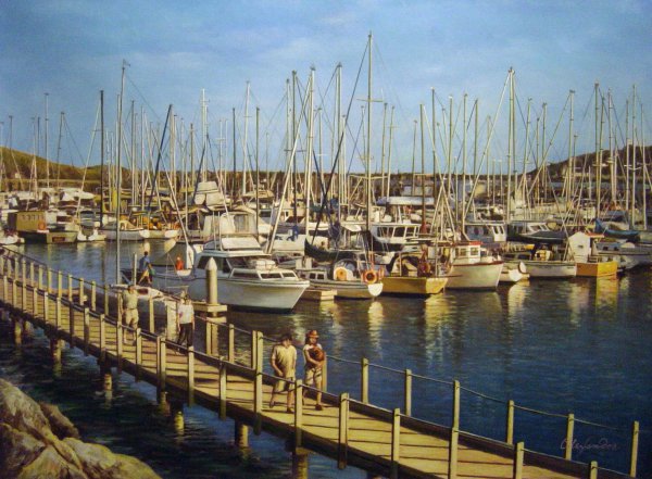 Coffs Harbour Marina. The painting by Our Originals