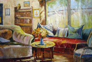A Cottage Interior, Colin Campbell Cooper, Art Paintings