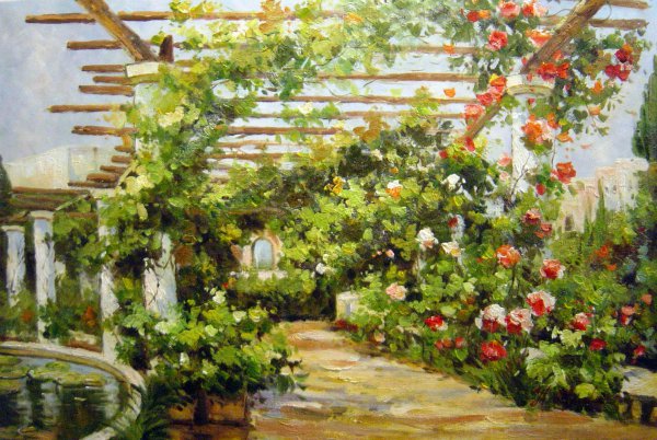 Summer Veranda. The painting by Colin Campbell Cooper