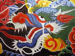 Our Originals, Colorful Dragon, Painting on canvas