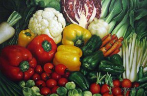 Our Originals, Colorful Veggies, Painting on canvas