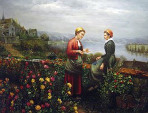 Reproduction oil paintings - Daniel Ridgway Knight - Gossiping