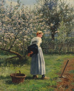 Reproduction oil paintings - Daniel Ridgway Knight - In the Orchard