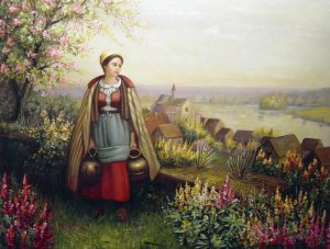 Reproduction oil paintings - Daniel Ridgway Knight - Springtime