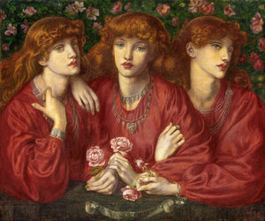 Reproduction oil paintings - Dante Gabriel Rossetti - A Triple Portrait of May Morris