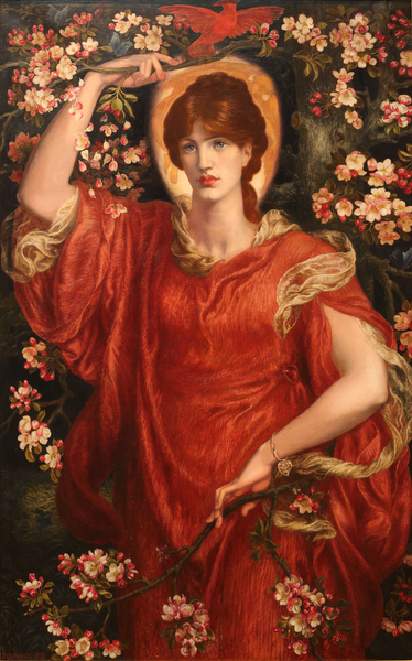 A Vision of Fiammetta. The painting by Dante Gabriel Rossetti