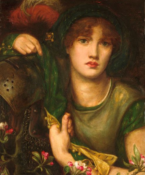 My Lady Greensleeves. The painting by Dante Gabriel Rossetti