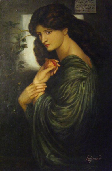 Prosperine. The painting by Dante Gabriel Rossetti