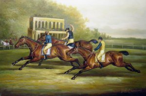 Famous paintings of Horses-Equestrian: Goldcup Horseraces