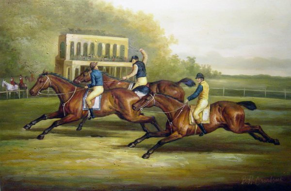 Goldcup Horseraces. The painting by David Dalby