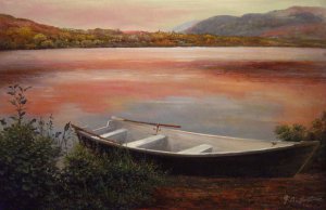 Our Originals, Dawn On The Lake, Painting on canvas