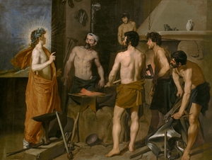 Diego Velazquez, Apollo in the Forge of Vulcan, Painting on canvas