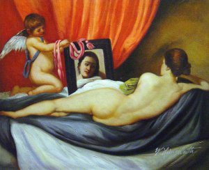 Venus At Her Mirror, Diego Velazquez, Art Paintings