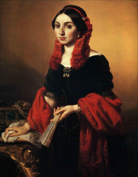 Louisa Maria di Borbone Francia. The painting by Domenico Scattola