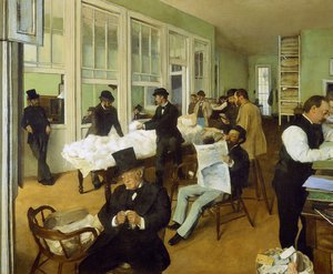 Famous paintings of Men: A Cotton Office in New Orleans