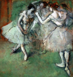 A Group of Dancers. The painting by Edgar Degas