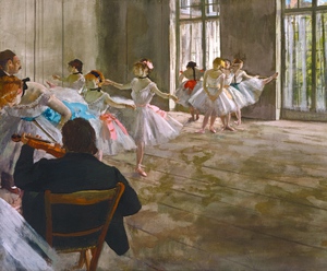 A Rehearsal in the Studio, Edgar Degas, Art Paintings
